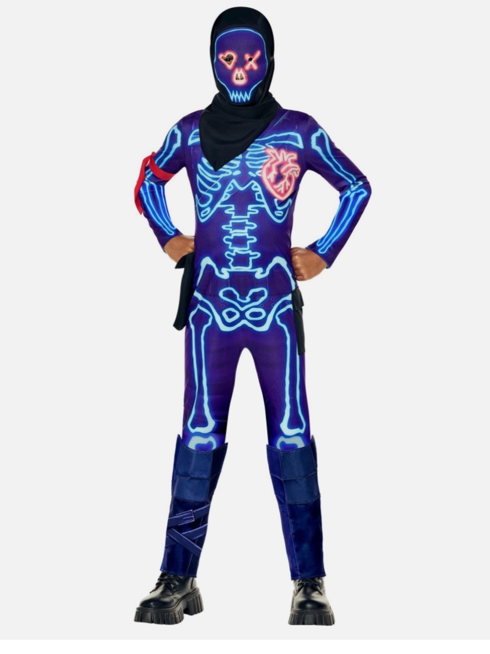 Fortnite Party Trooper Kids Costume - Blue NEW 8-10 M 10-12 L